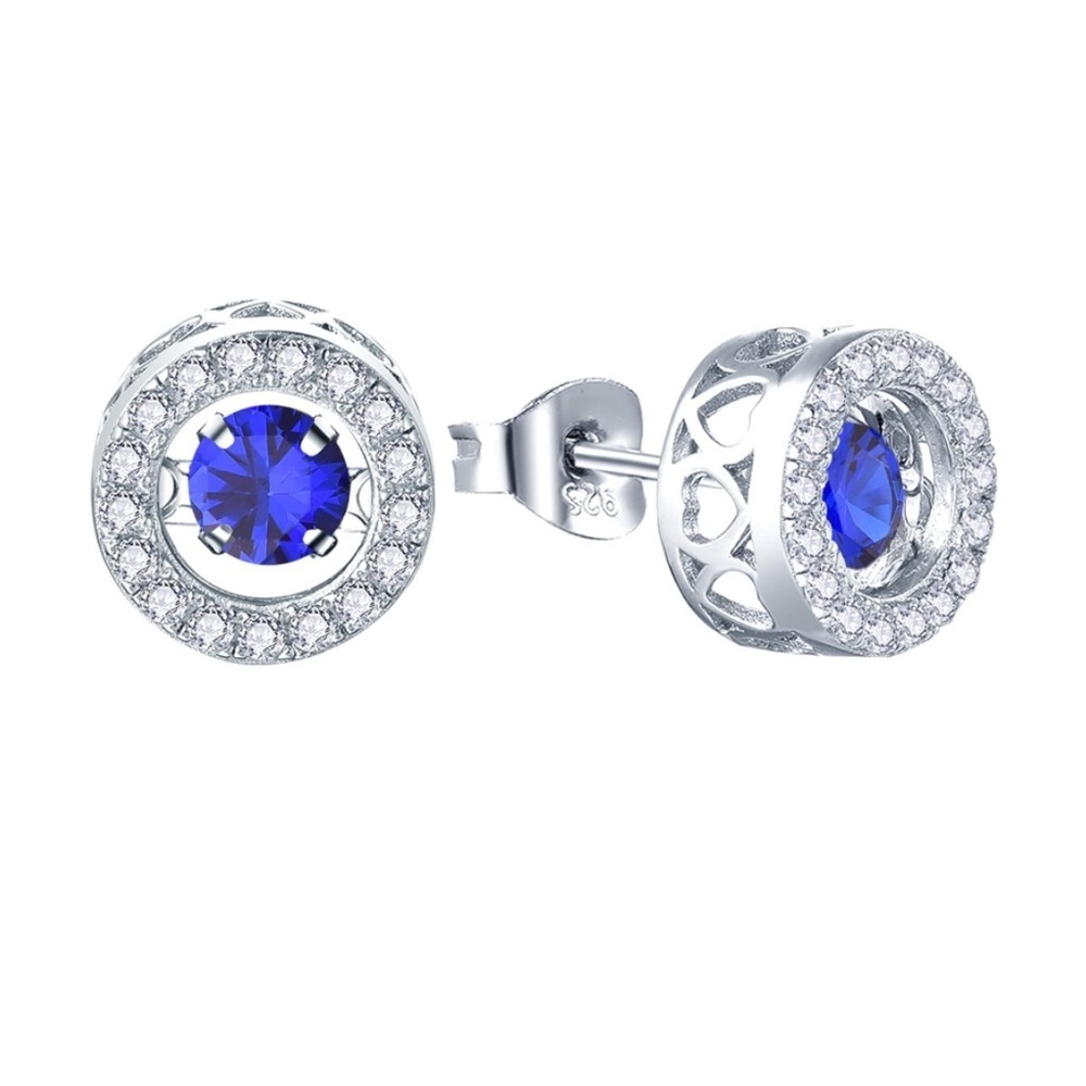 14k Dancing Precious Diamond Gemstone Earrings Fine Jewelry